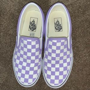 Purple Checkerboard Vans